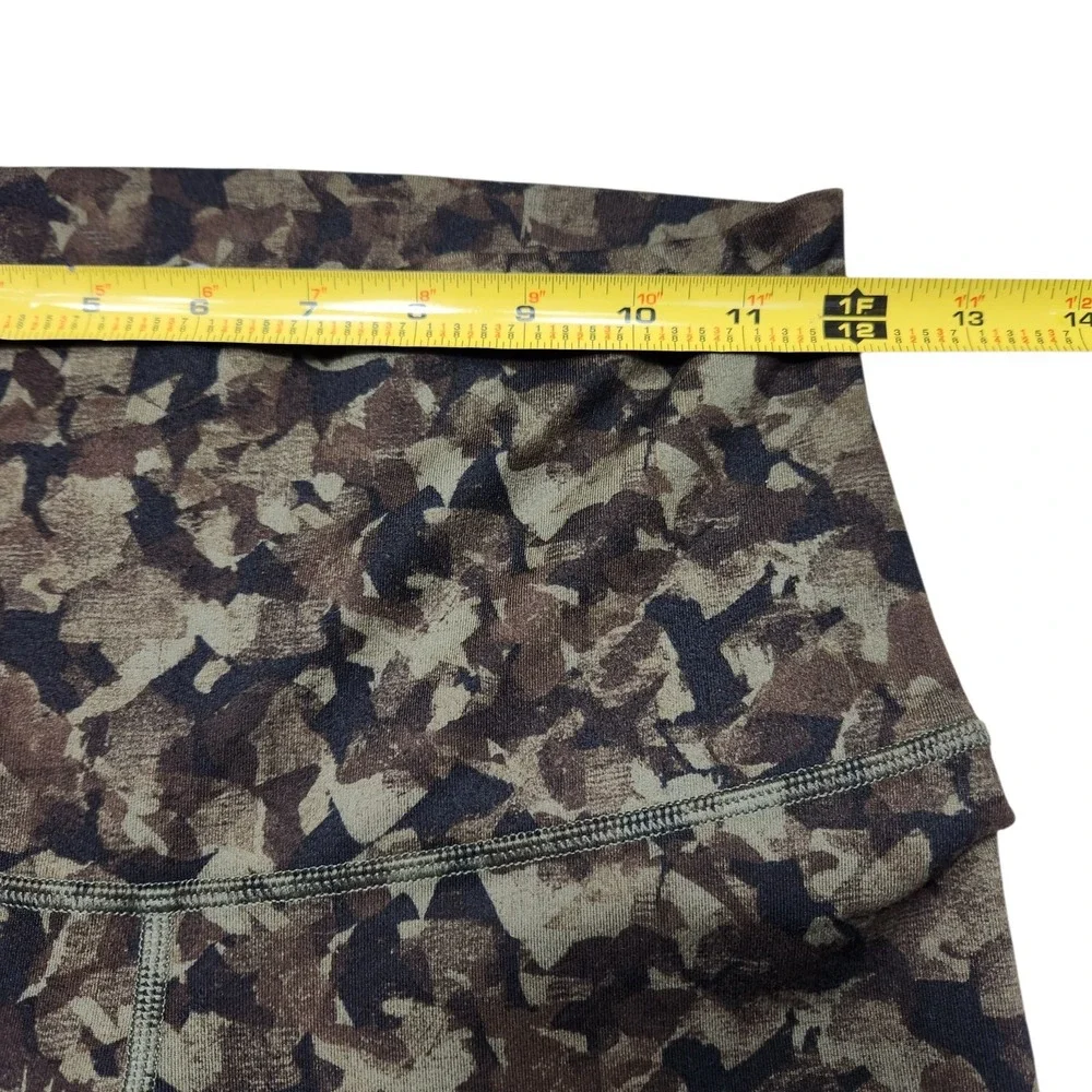 Lululemon Leggings Size 4 Womens WUnder Crop II Foldover Jungle Fatique Green - Picture 10 of 15